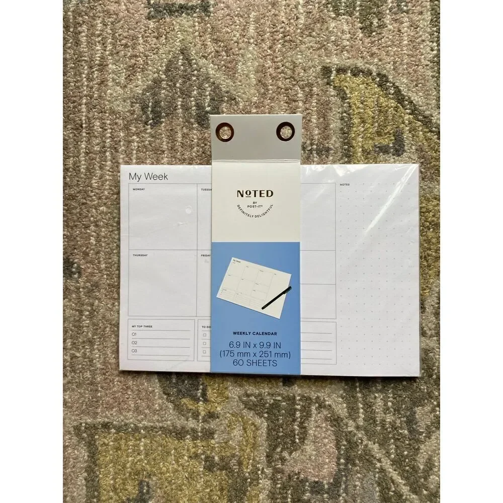 Noted By Post It Weekly Desk Paper Tablet Planner
